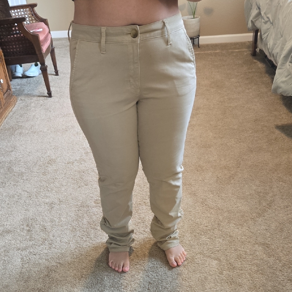 American Eagle Outfitters Women's Beige Skinny Jeans
